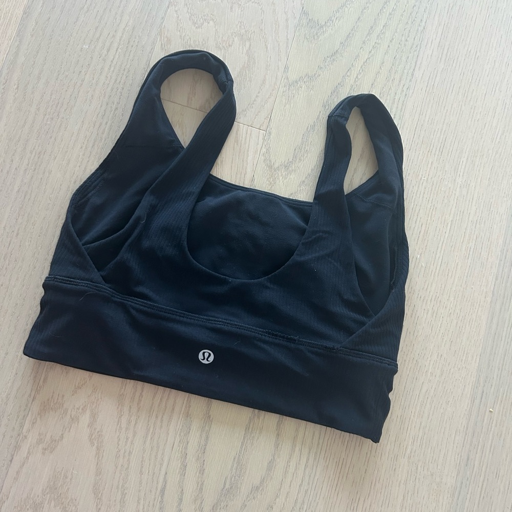 lululemon athletica Classic Black Sports Bra Ribbed